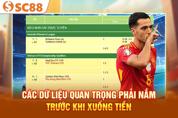 Các dữ liệu quan trọng phải nắm trước khi xuống tiền