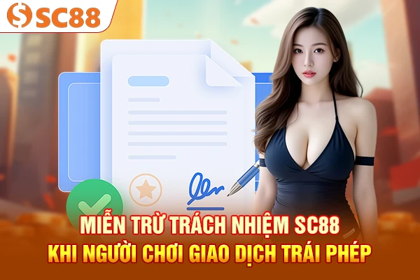 Miễn trừ trách nhiệm SC88 khi người chơi giao dịch trái phép